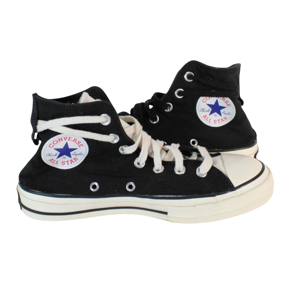 Converse Fear of God Essentials Chuck 70 Hi Black White Mens 5.5 Womens 7.5 - Picture 1 of 13